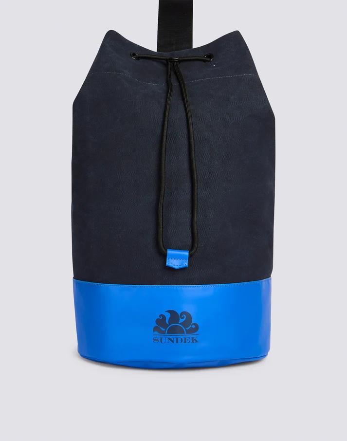 Borsa a spalla in cotone con colori a contrasto AM248ABCA500 00701 SUNDEK 