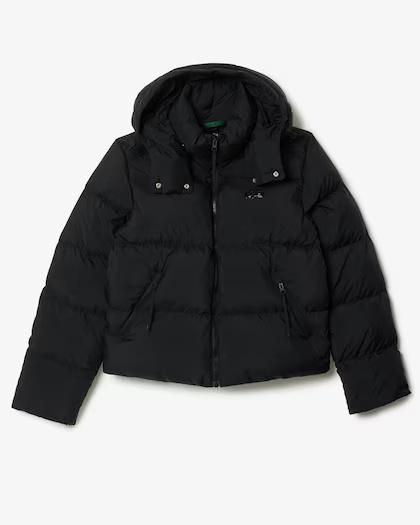 Piumino con cappuccio in taffetà relaxed fit BF3262 031 LACOSTE 