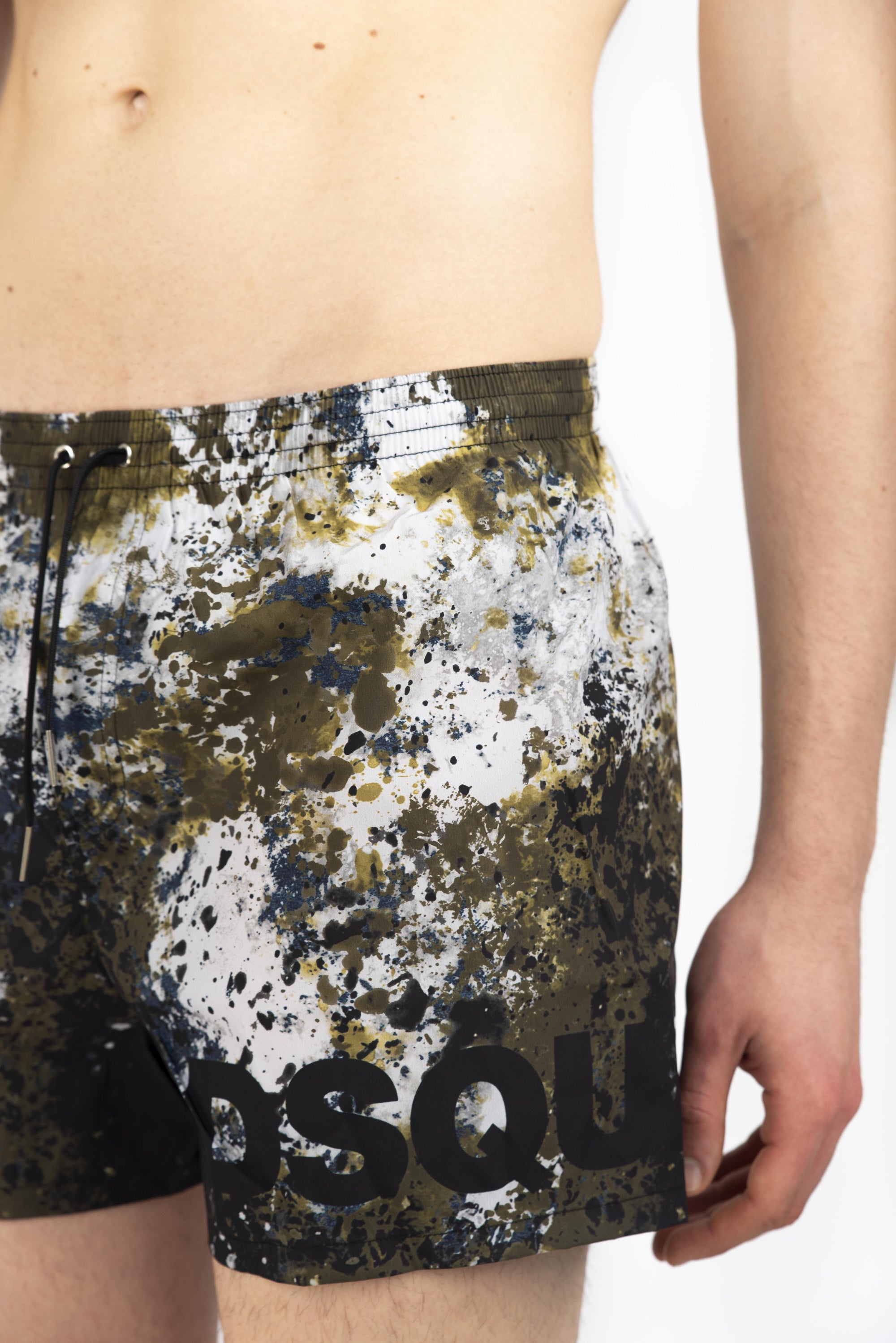 Swim boxer midi Canadian camouflage verde militare D7B8P6120 308 DSQUARED BEACHWEAR 