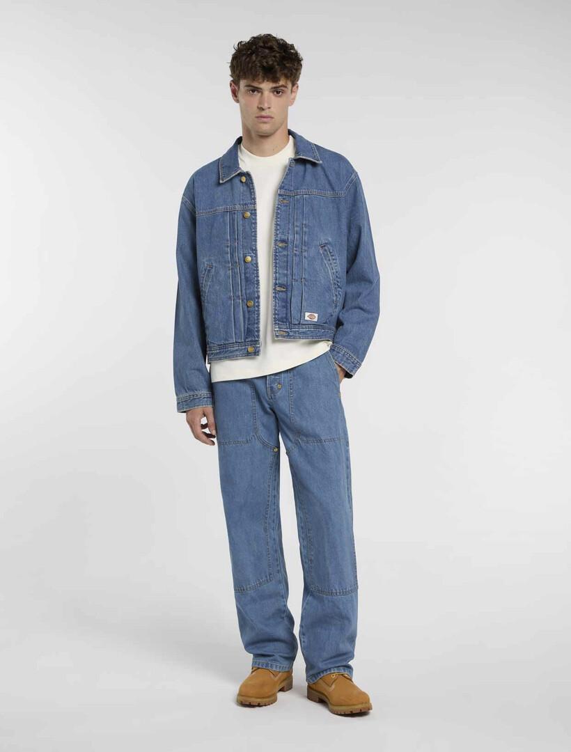 Giacca trucker in denim con pieghe DK0A87O9 ACV1 DICKIES 