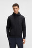 Felpa con cappuccio e zip in cotone elasticizzato con logo stampato