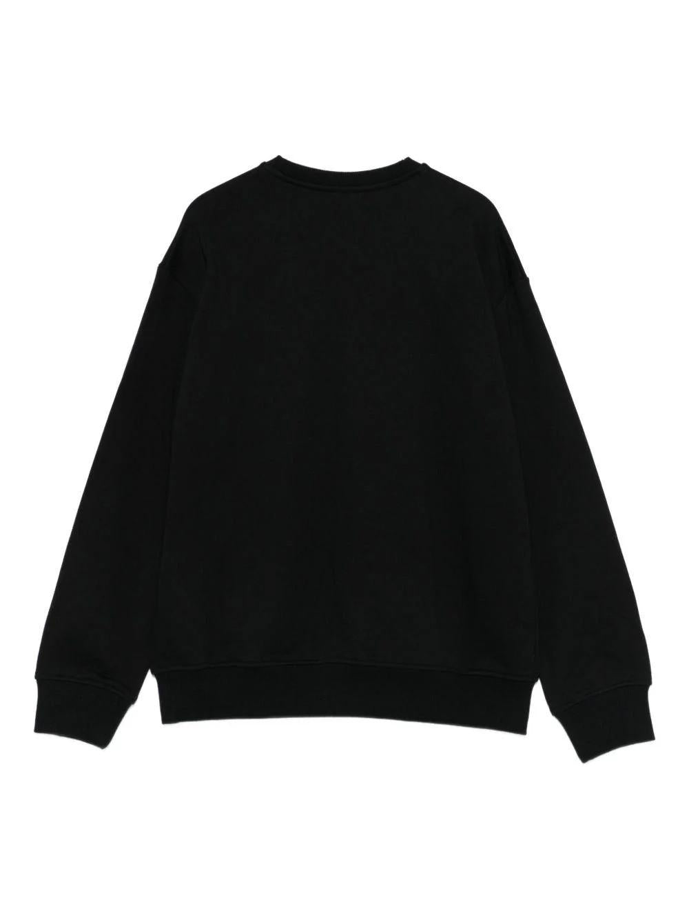 Felpa nera con logo e dettagli in pizzo KFFE024CFF015 D840 PINKO 