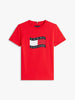 T-shirt in jersey con bandiera ondulata
