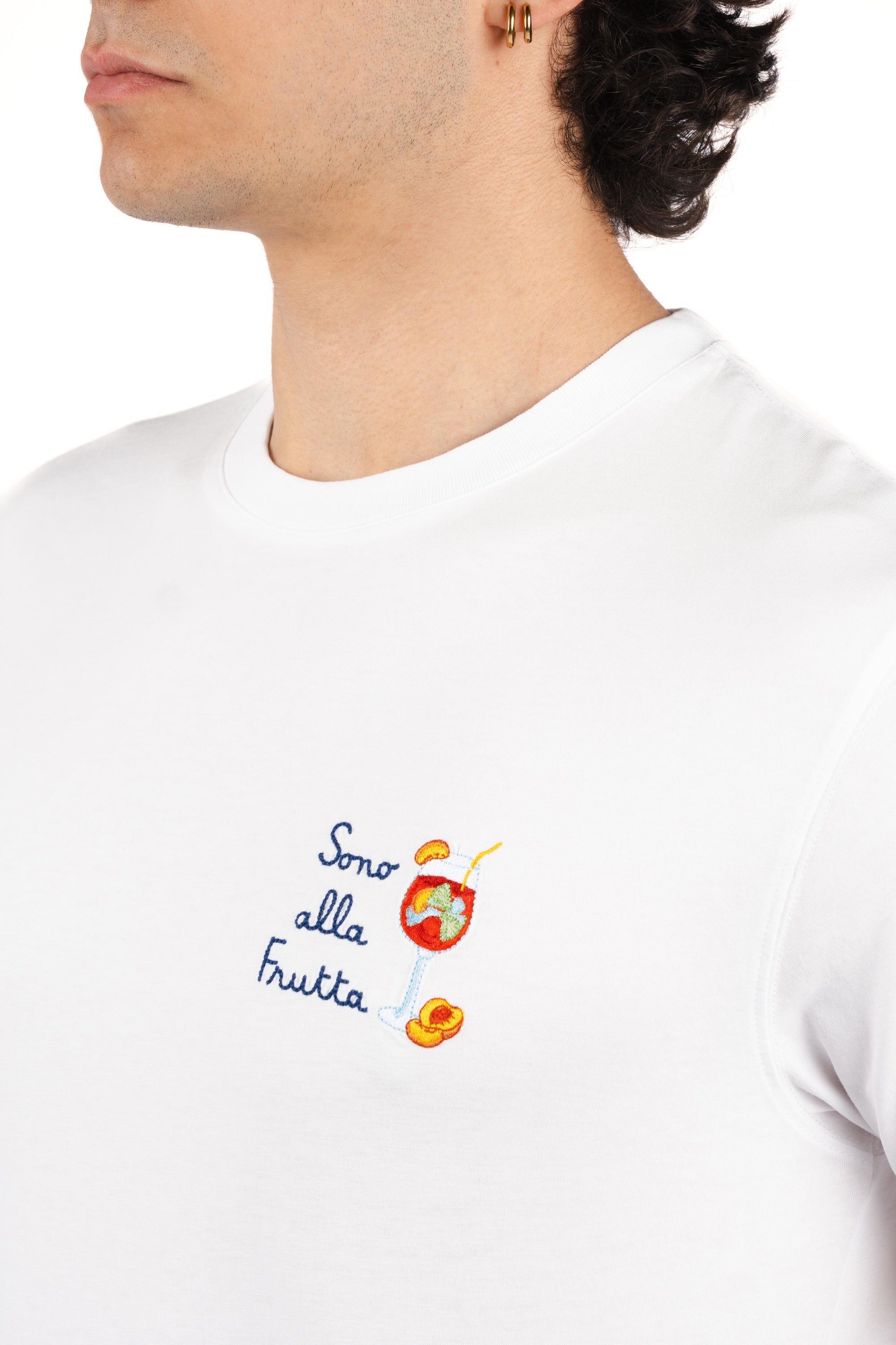 T-shirt Portofino ricamo Sono alla frutta POT0001 04426L MC2 SAINT BARTH 