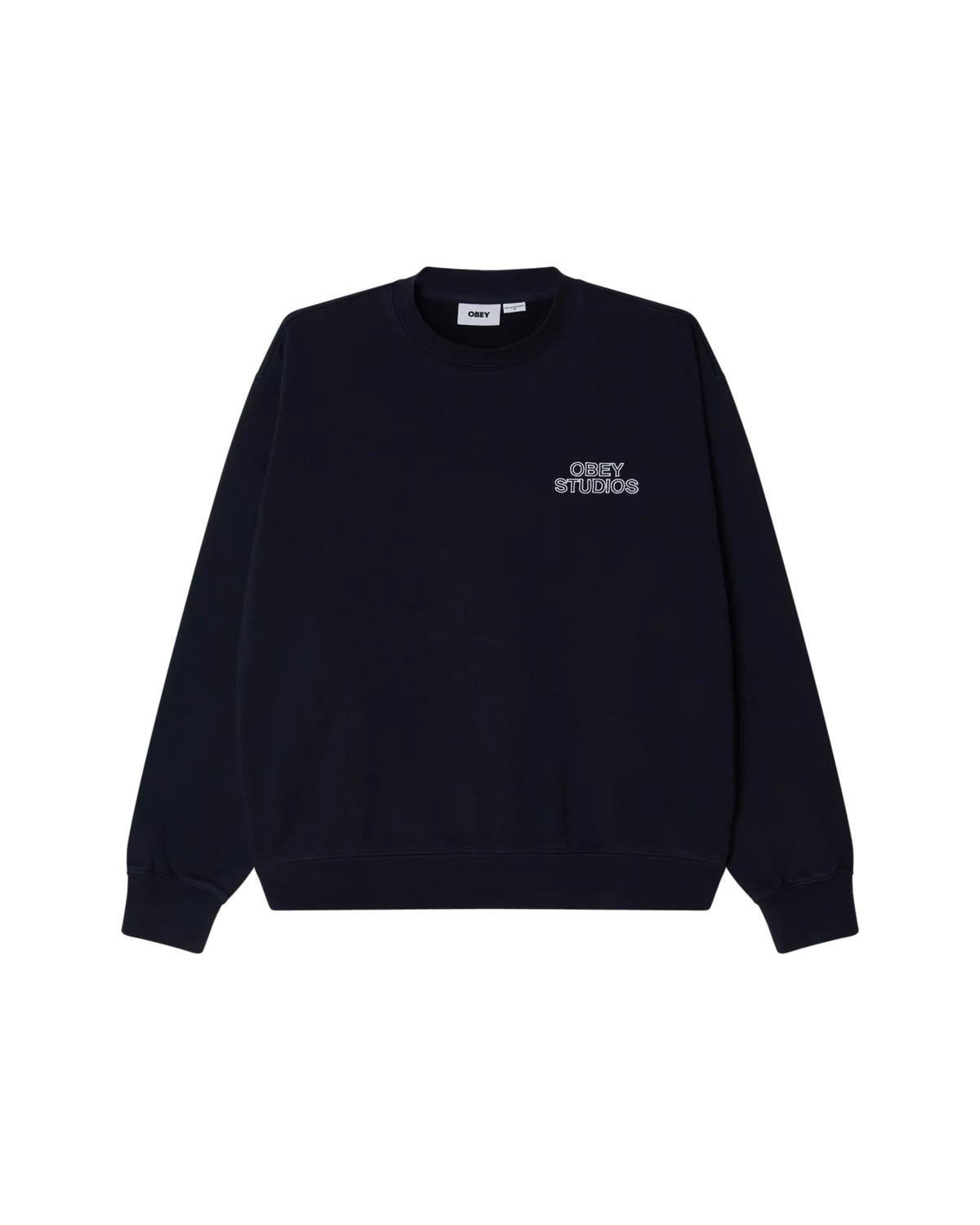 Obey studios faded crewneck 112480169 DNV OBEY 