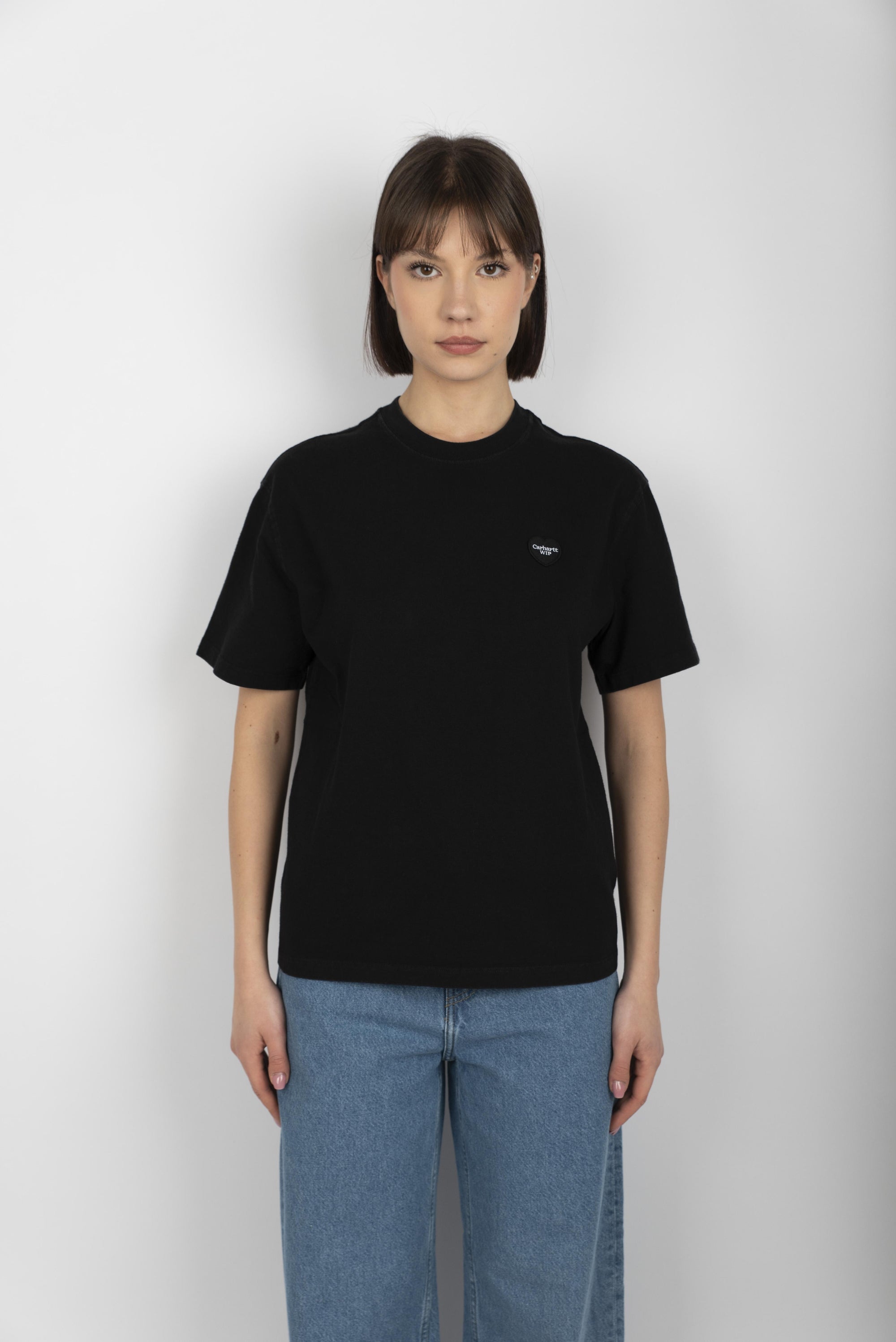 T-Shirt Women's S/S Ingo black garment dyed  I034648 89GD CARHARTT WIP 