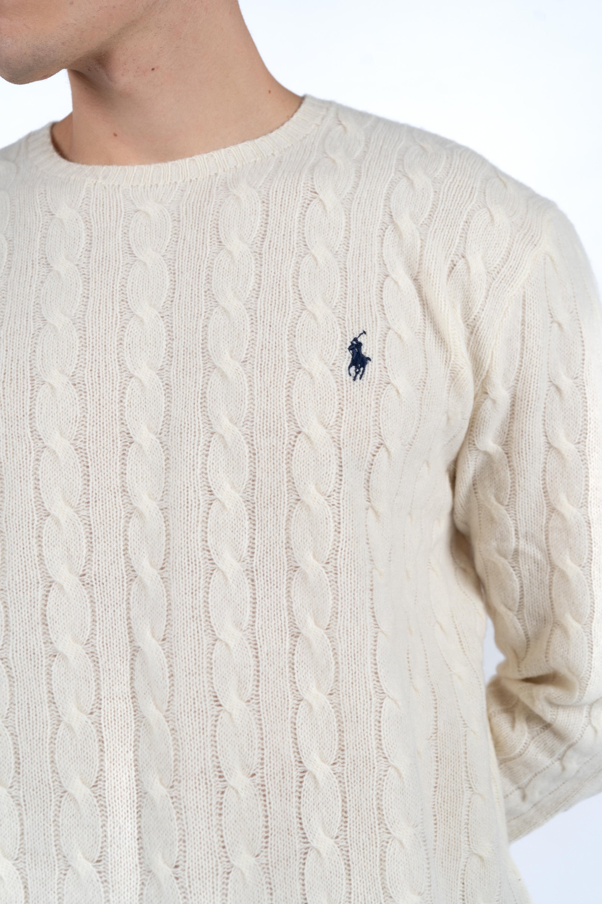 Maglia in lana e cashmere a trecce 710876762 010 POLO RALPH LAUREN 