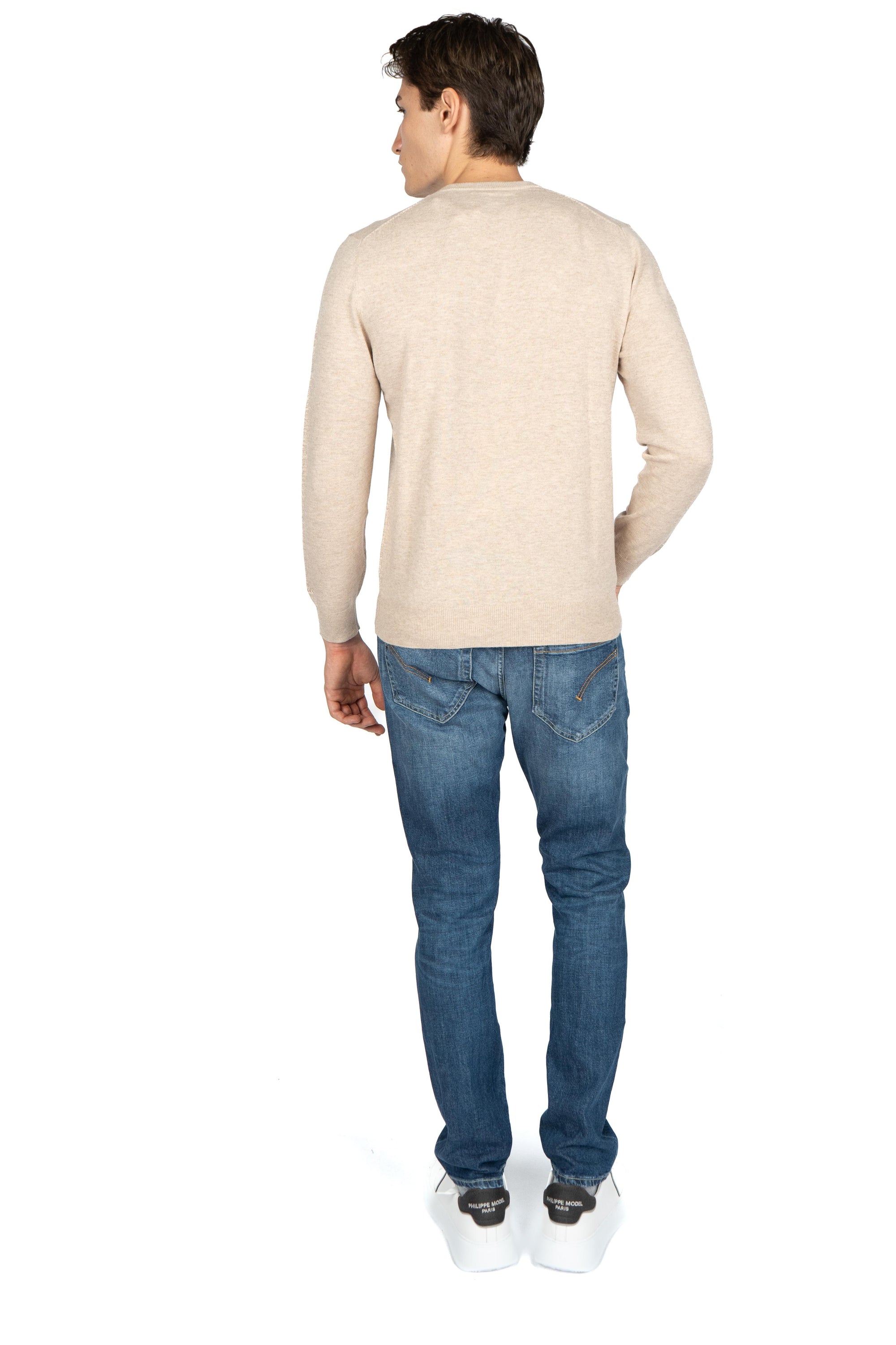 Maglione a girocollo Heron Light con ricamo Mi fai impazzire HER0024 03258I MC2 SAINT BARTH 