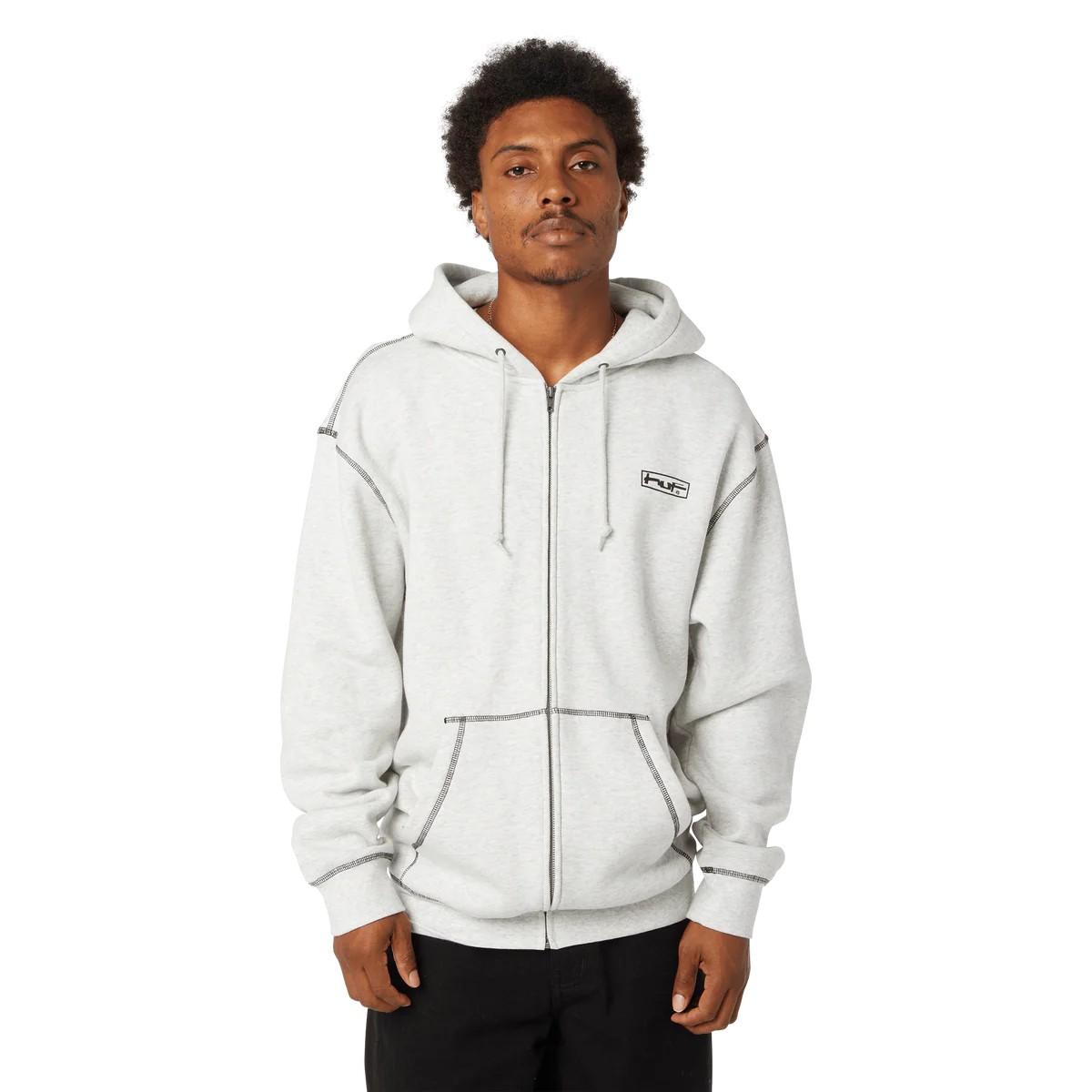 Stretch Full-Zip Hoodie PF00756 ASH HUF 