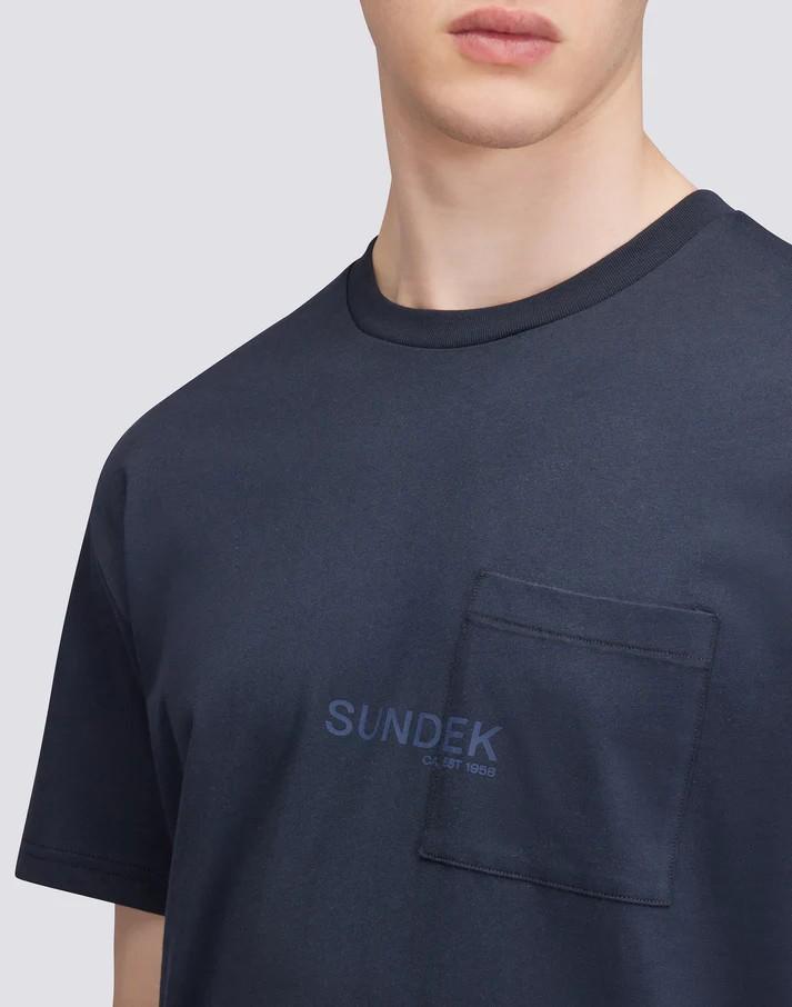 T-shirt con tasca M684TEJ7800 00700 SUNDEK 