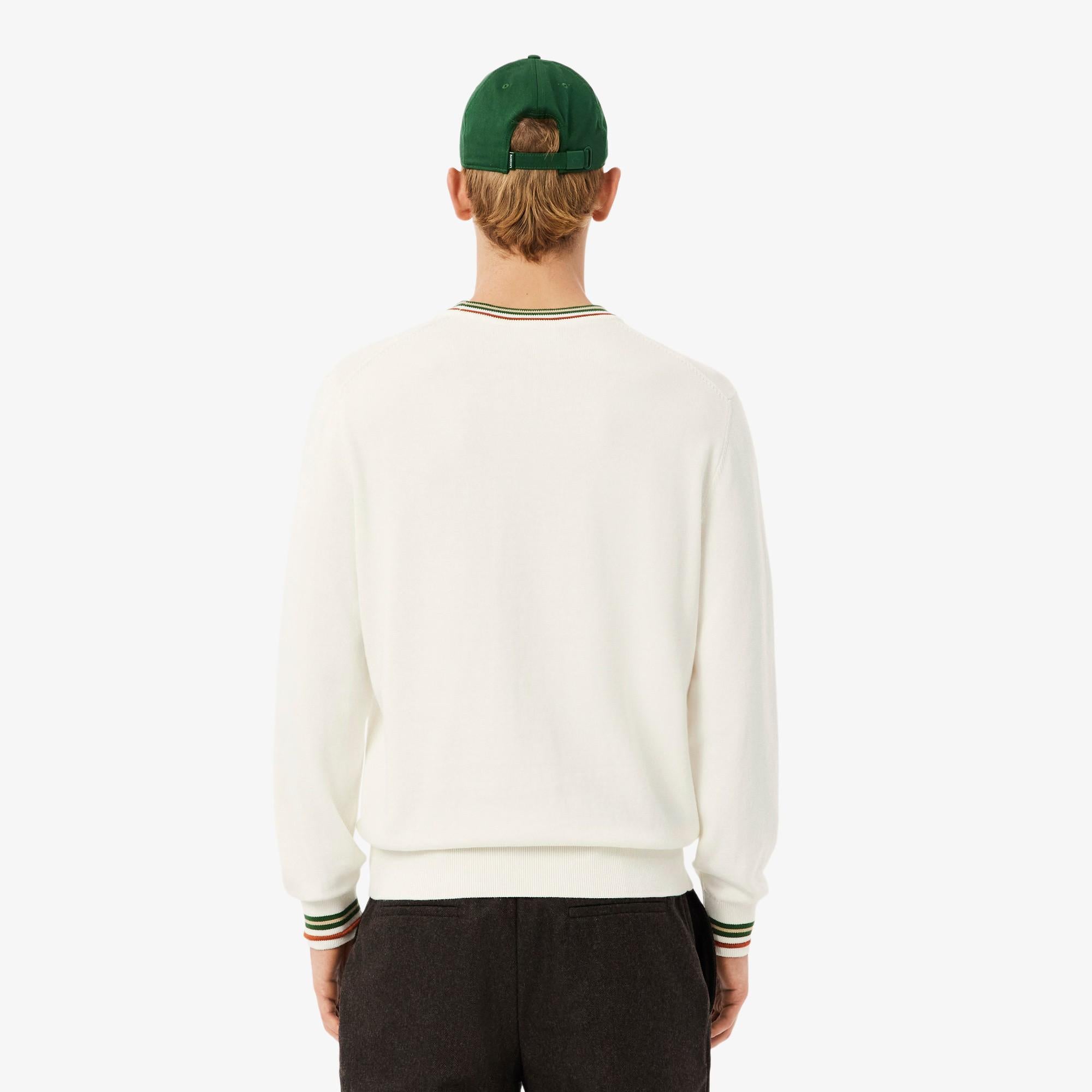 Maglione in jersey di cotone a righe AH5158 X0N LACOSTE 