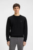 Felpa regular fit in terry di cotone con toppa con logo