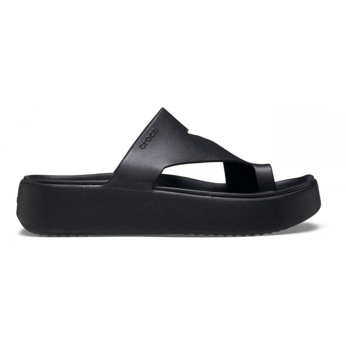 Getaway Platform Toe Loop Donna Black CR210834 BLK CROCS 