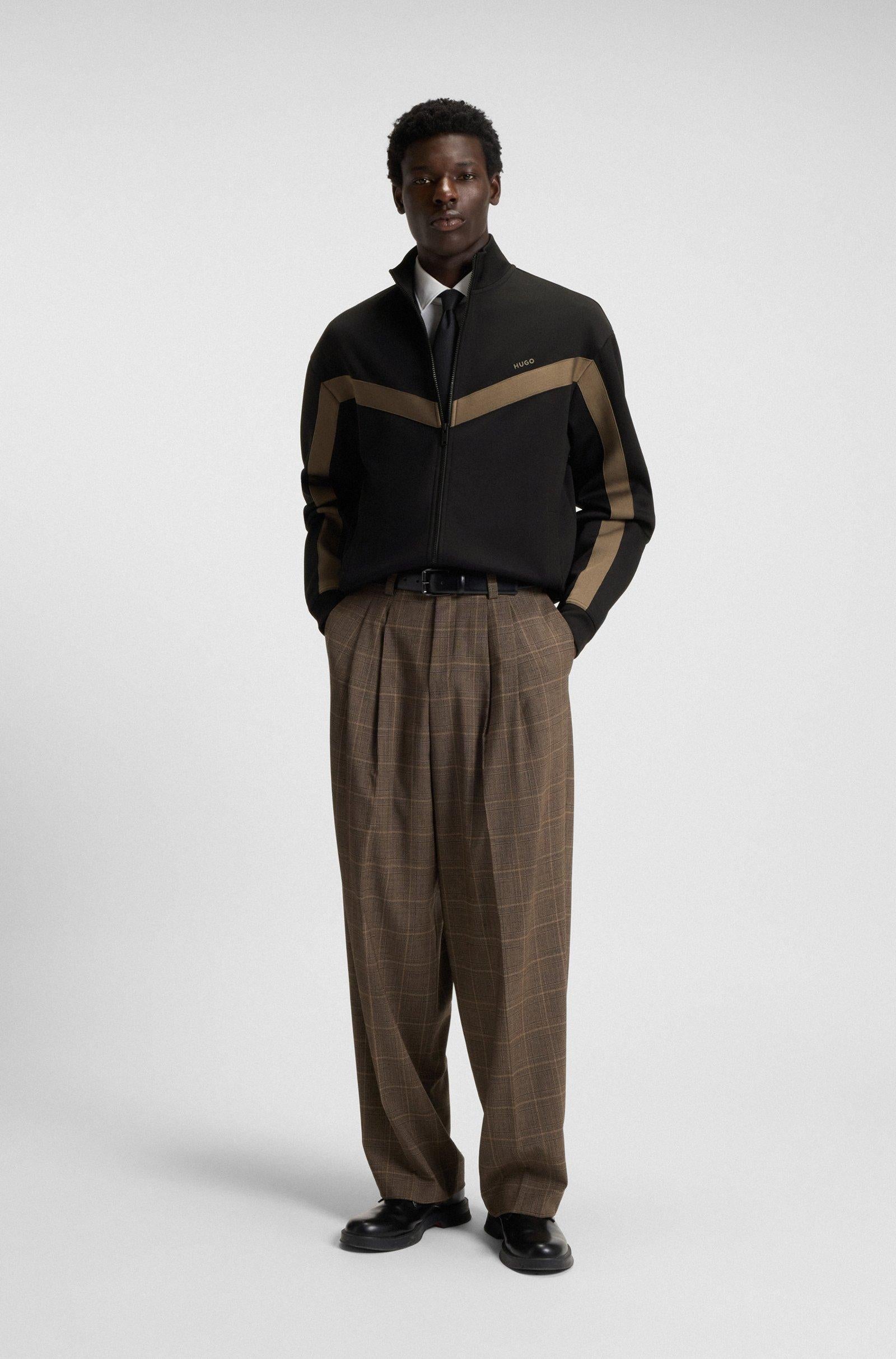 Felpa con zip e nastro chevron 50549418 001 HUGO 