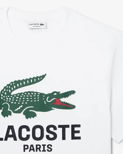 T-shirt in cotone stampato TH5634 001 LACOSTE 