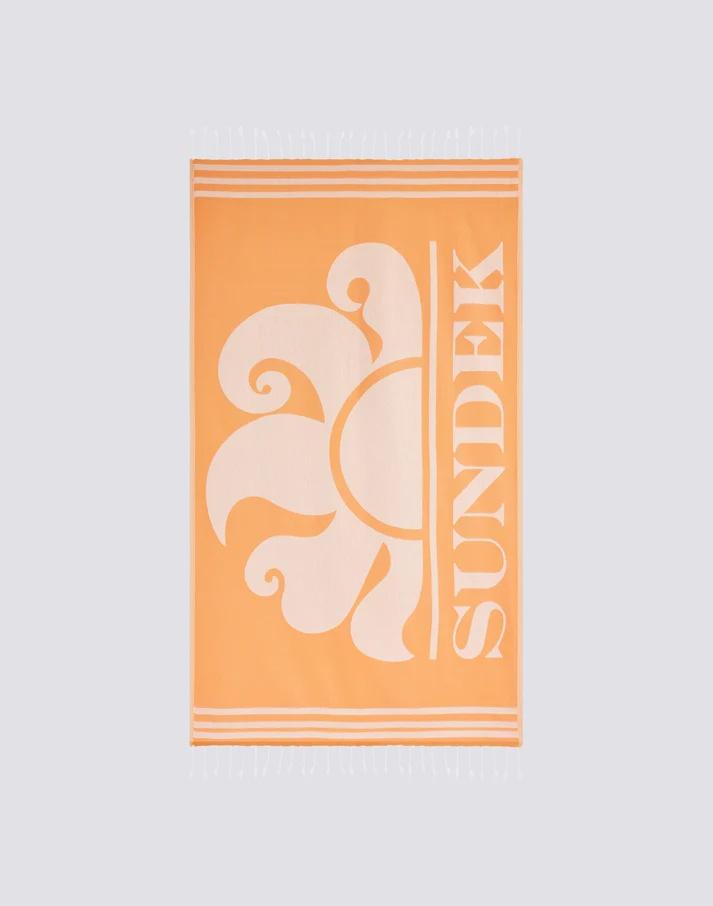 Telo mare fouta jacquard con logo peach AM401ATC1000 33900 SUNDEK 