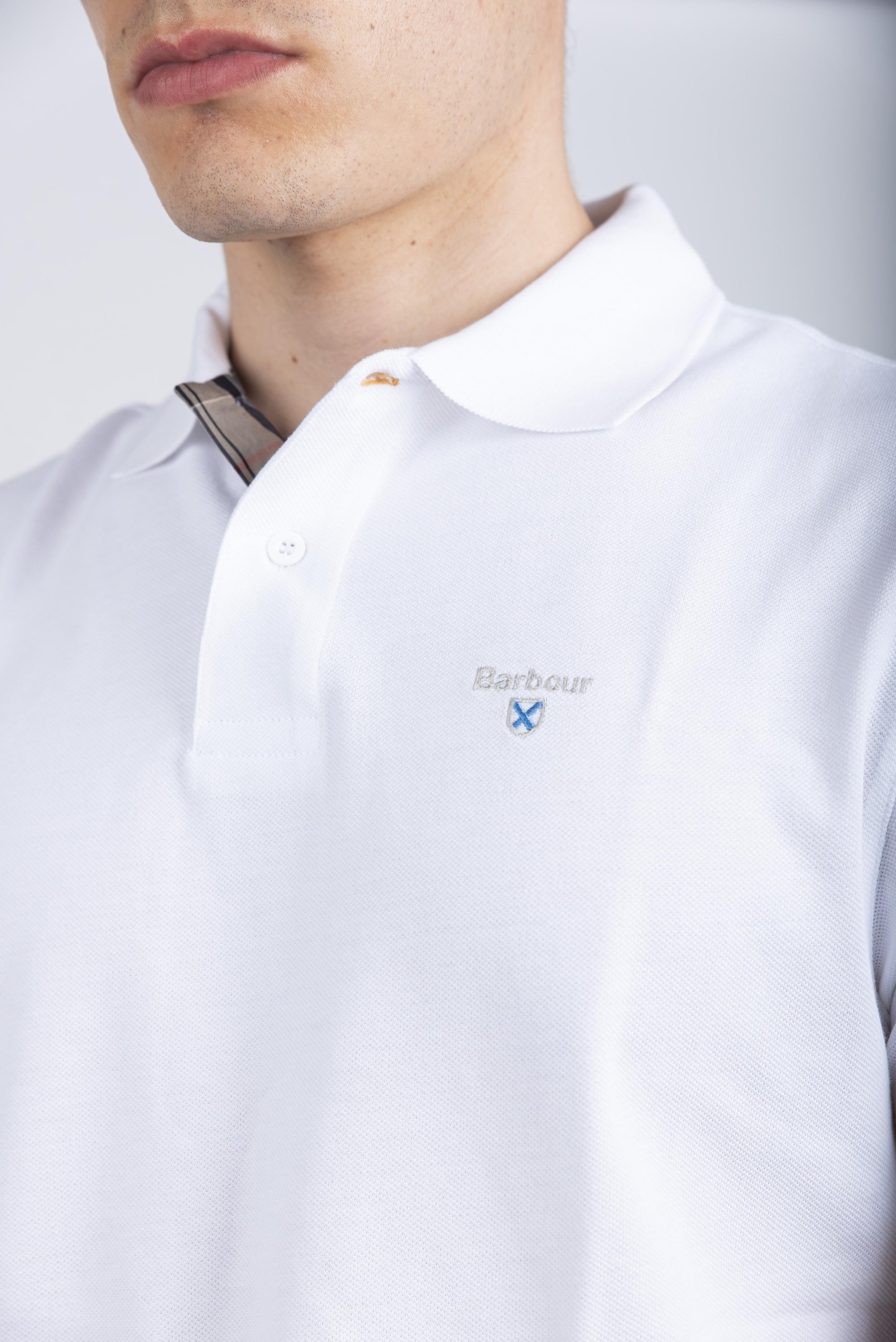 Polo in cotone bianco Barbour MML0012 WH11 BARBOUR 
