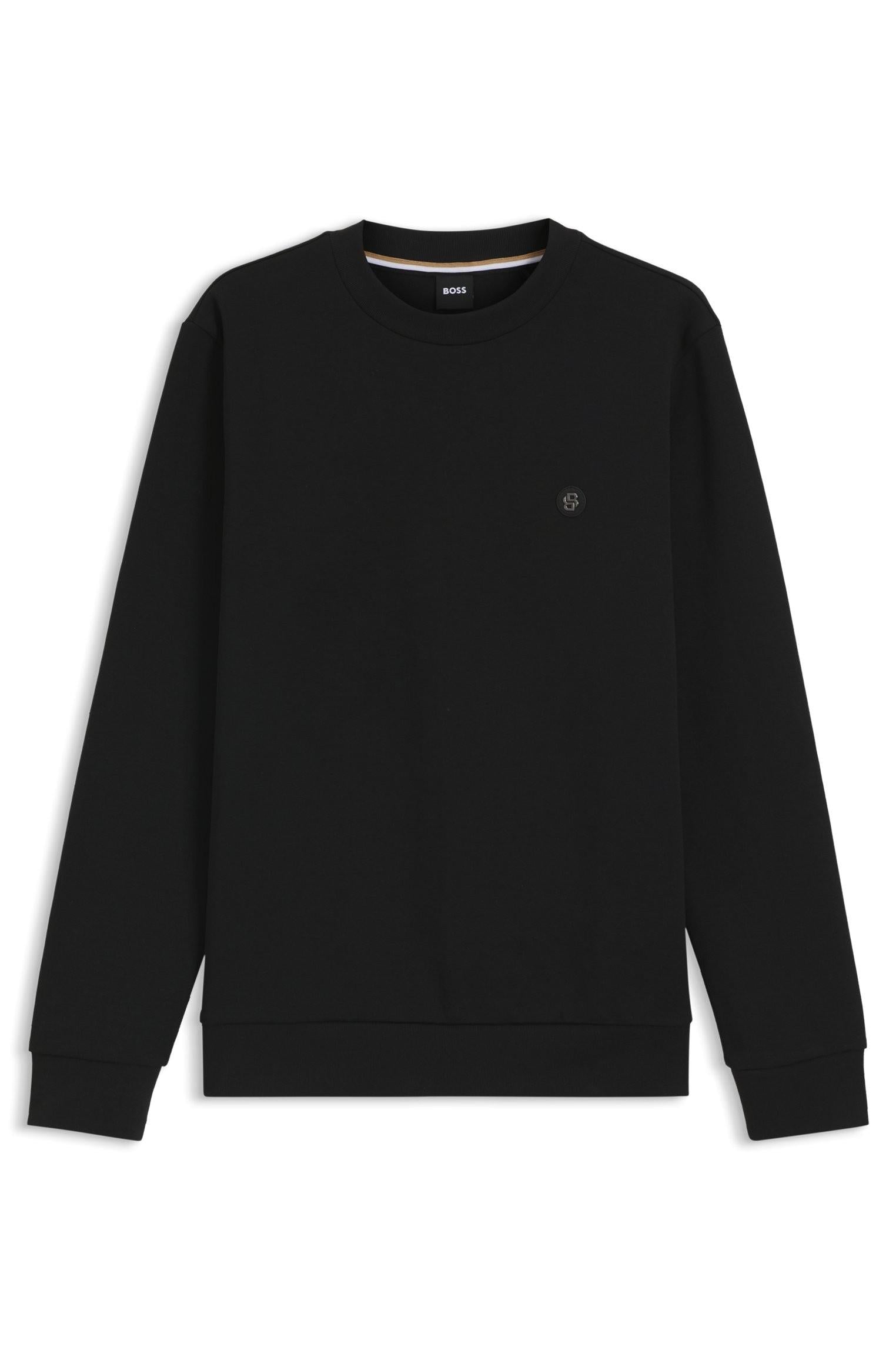 Felpa in misto cotone con monogramma Double B 50520302 001 BOSS 