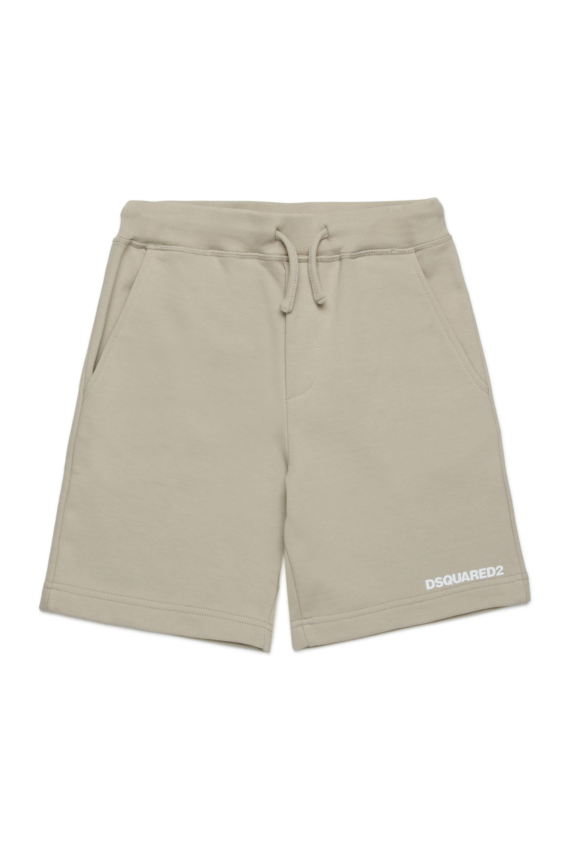 D2Kids Junior Drawstring Logo Shorts Beige DQ2738D0094 DQ717 DSQUARED2 