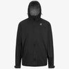 Giacca impermeabile da viaggio unisex grigio nero con design ripiegabile