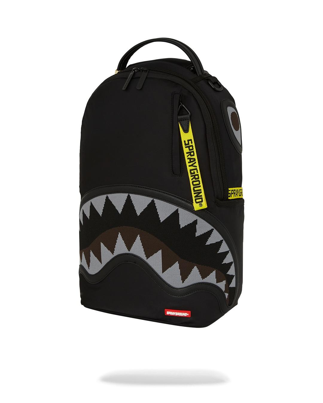 Zaino shark central yellow tape 910B7736 NSZ SPRAYGROUND 