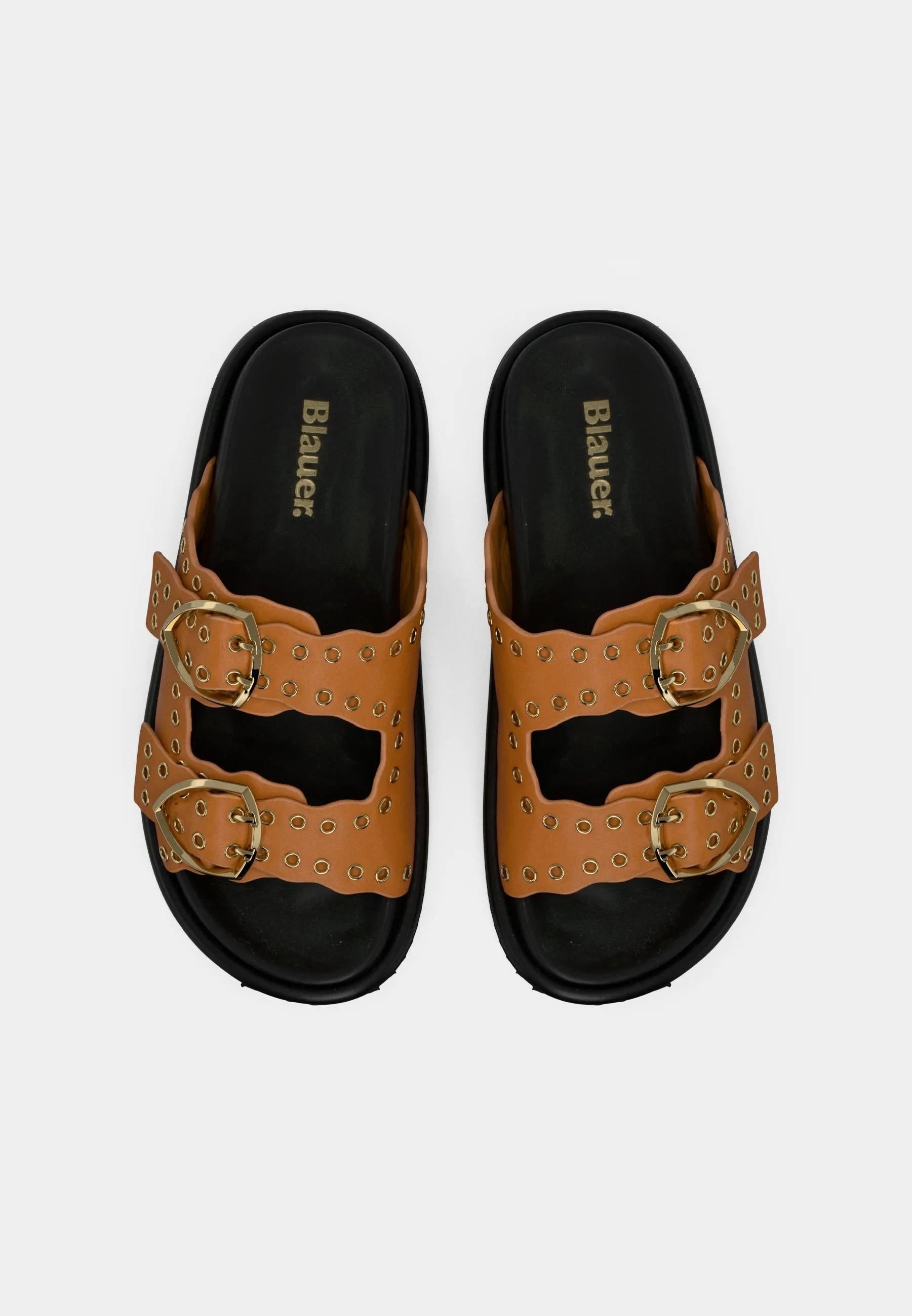 Sandali boom Blauer S6BLOOM02LEA COG BLAUER SHOES 