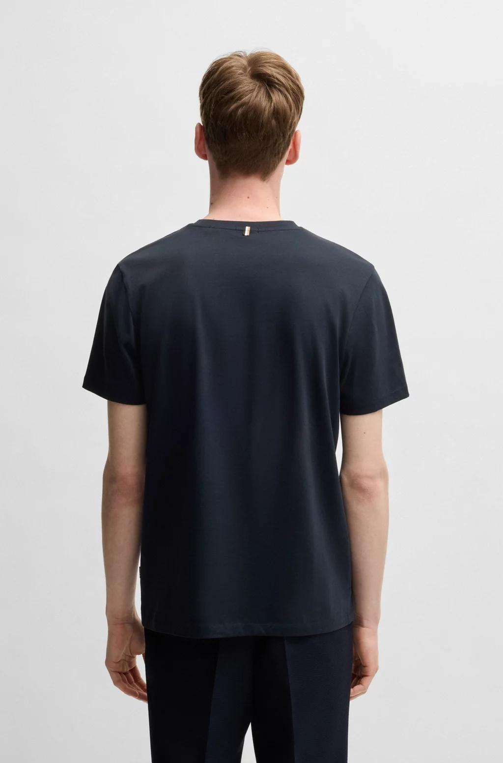 T-shirt a maniche corte slim fit in cotone mercerizzato 50468395 404 BOSS 