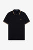 Double-striped polo shirt