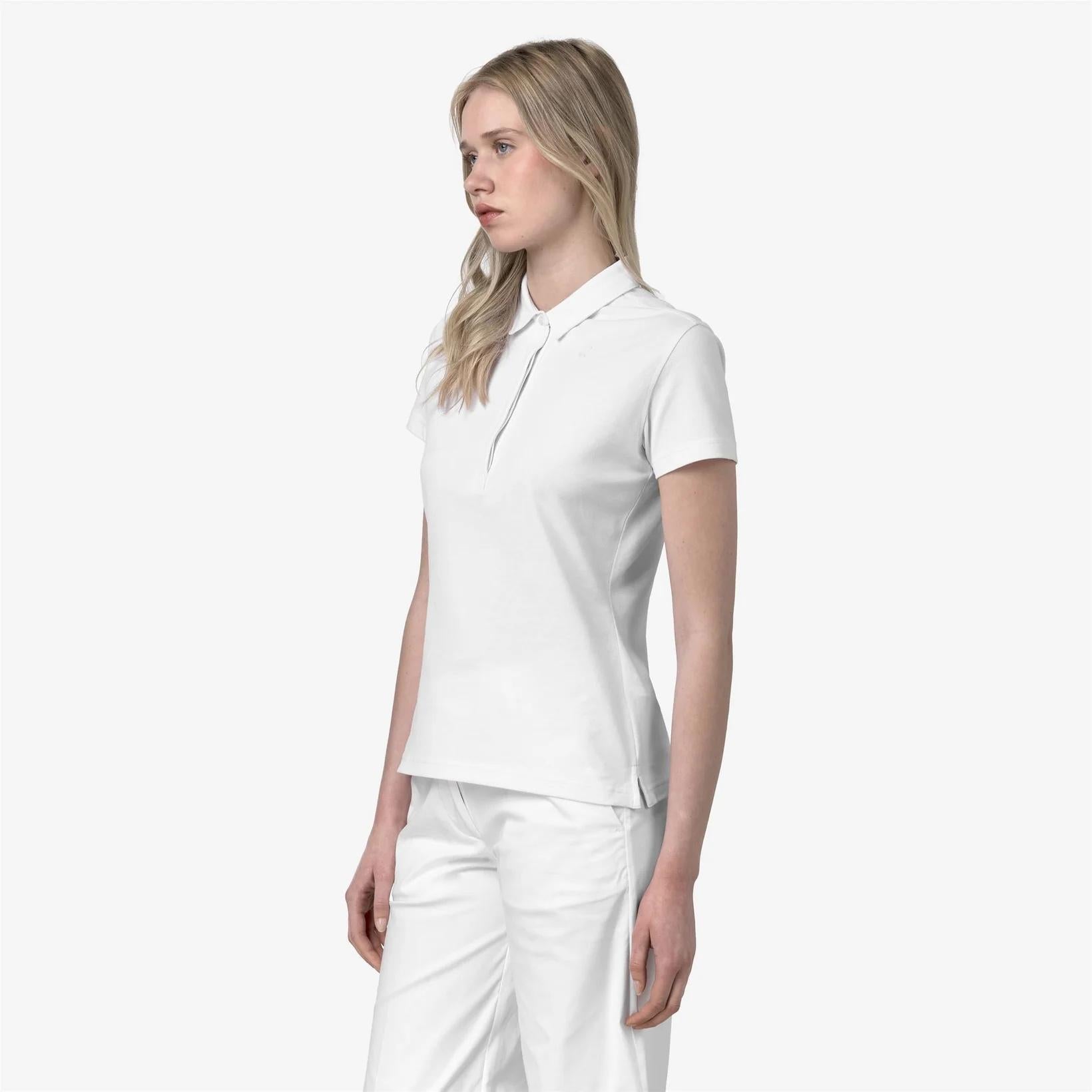 Polo Amedea Pique donna bianco K1127GW 001 K-WAY 