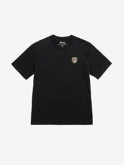 T-shirt con logo gommato 25SBLUH02194 999 BLAUER 