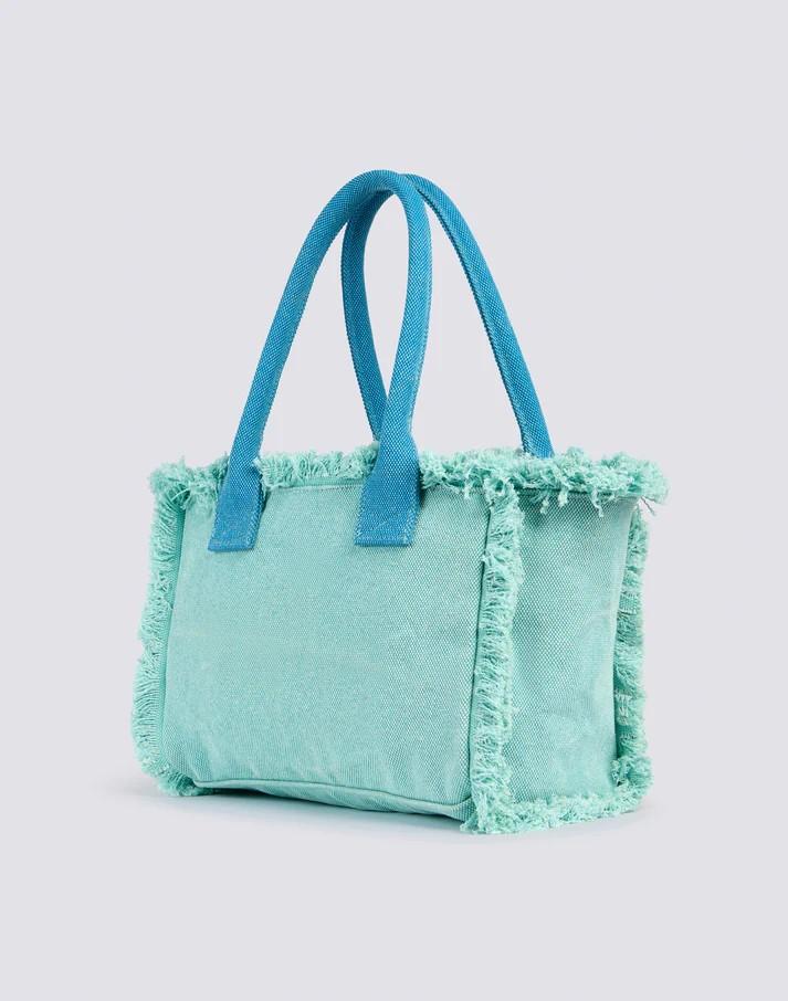 Tote bag regular con effetto stone washed AW909ABCA600 A7301 SUNDEK 