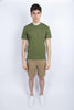 Crew neck T-shirt with green logo