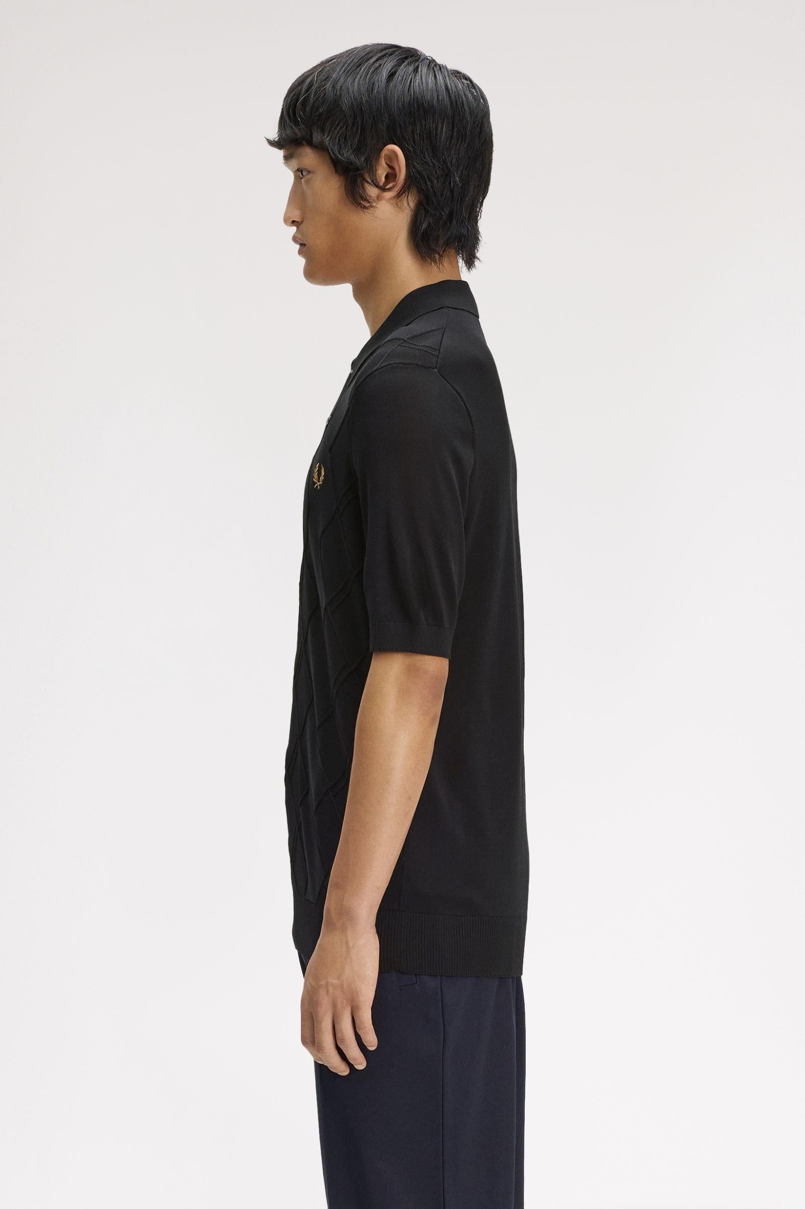 Polo In Maglia Con Trecce K974858 102 FRED PERRY 