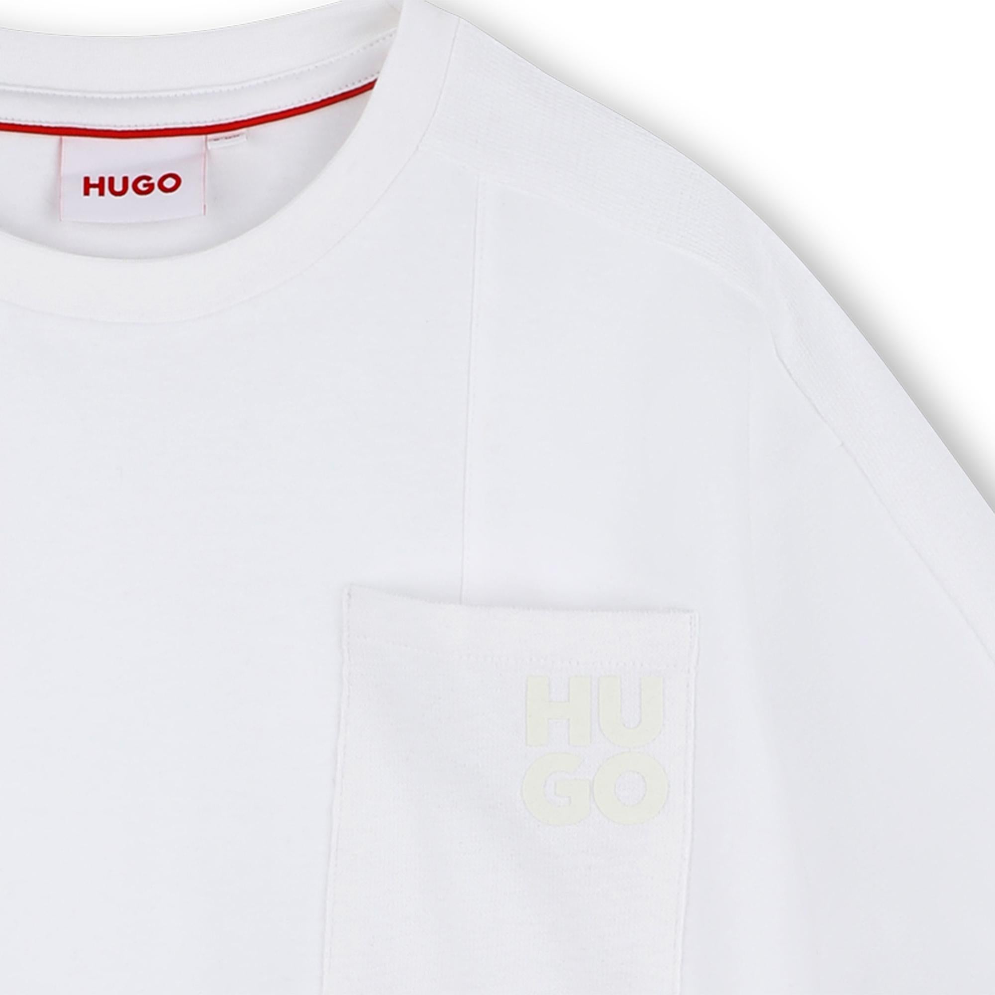 T-shirt con tasca applicata G00342 10P HUGO 