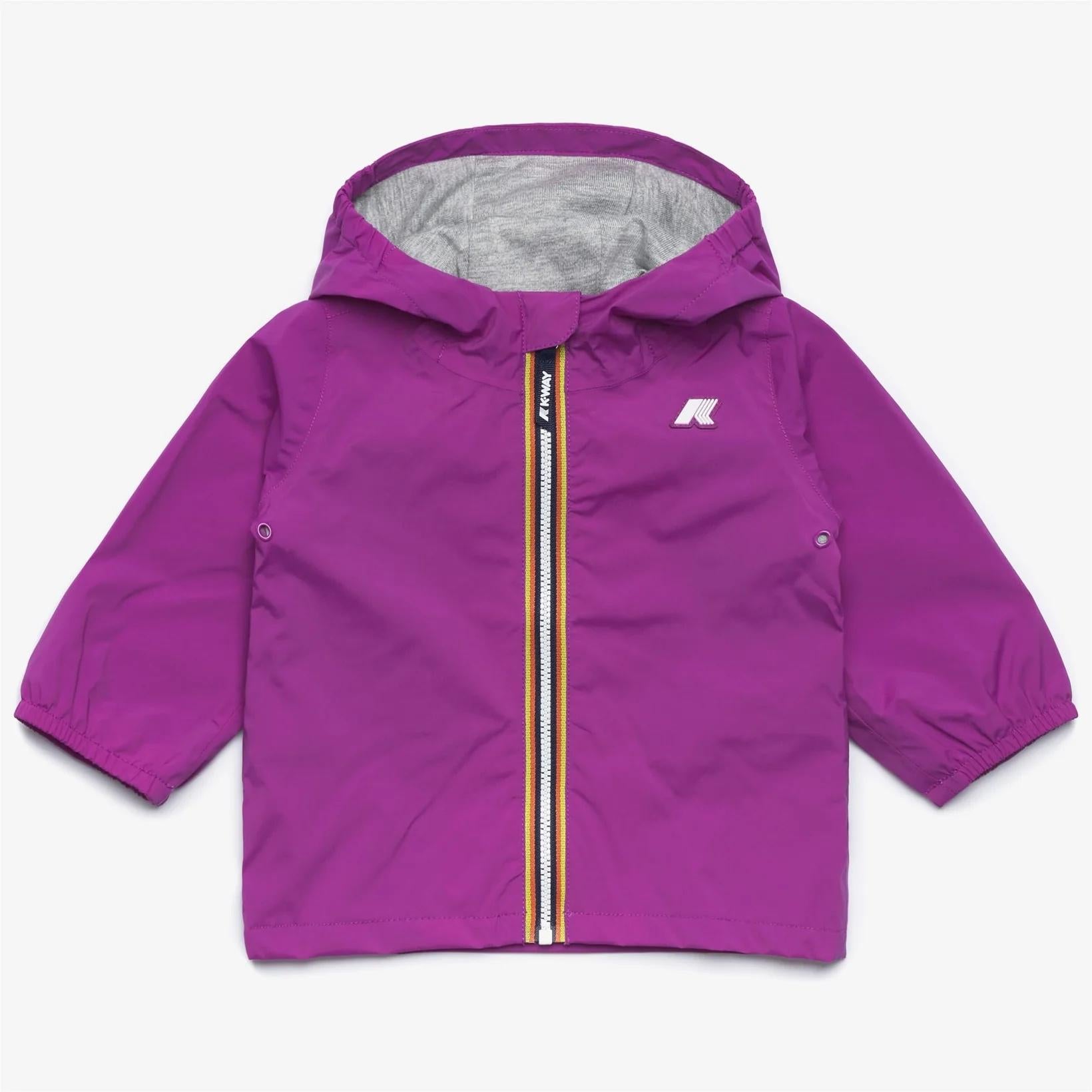 Giacca corta neonato Jack Strech Nylon Jesey viola K4136IWA 521 K-WAY 