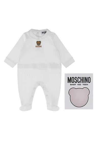 Tutina con ricamo teddy bear MOY06ZLAA23 10063 MOSCHINO BABY 