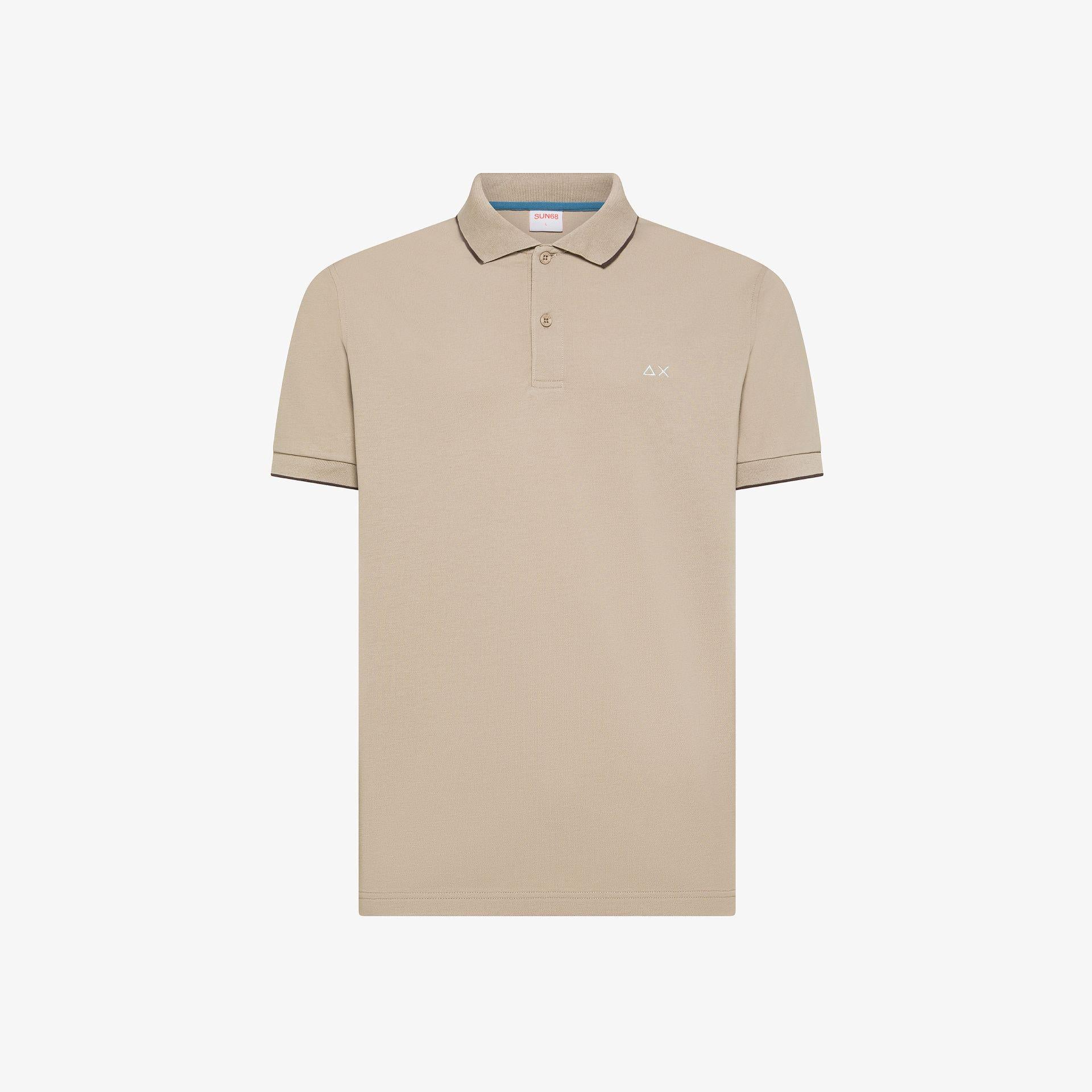 Polo con dettagli a contrasto A36111 98 SUN68 