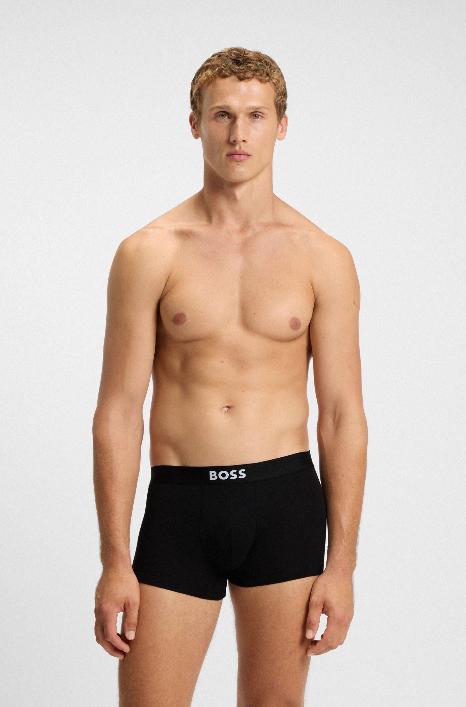 Boxer corti in cotone elasticizzato con logo in confezione da tre 50549832 281 BOSS 