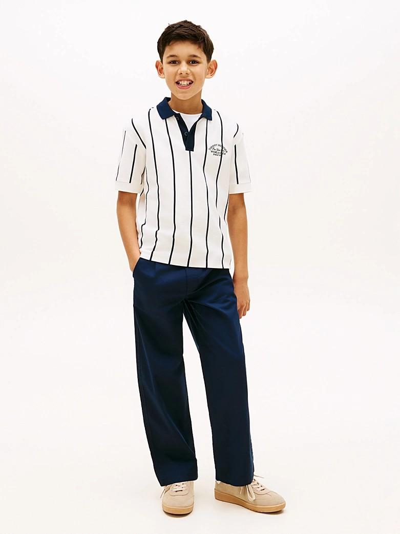 Pantaloni relaxed fit in twill con bandierina KB0KB10203J C1G TOMMY HILFIGER 