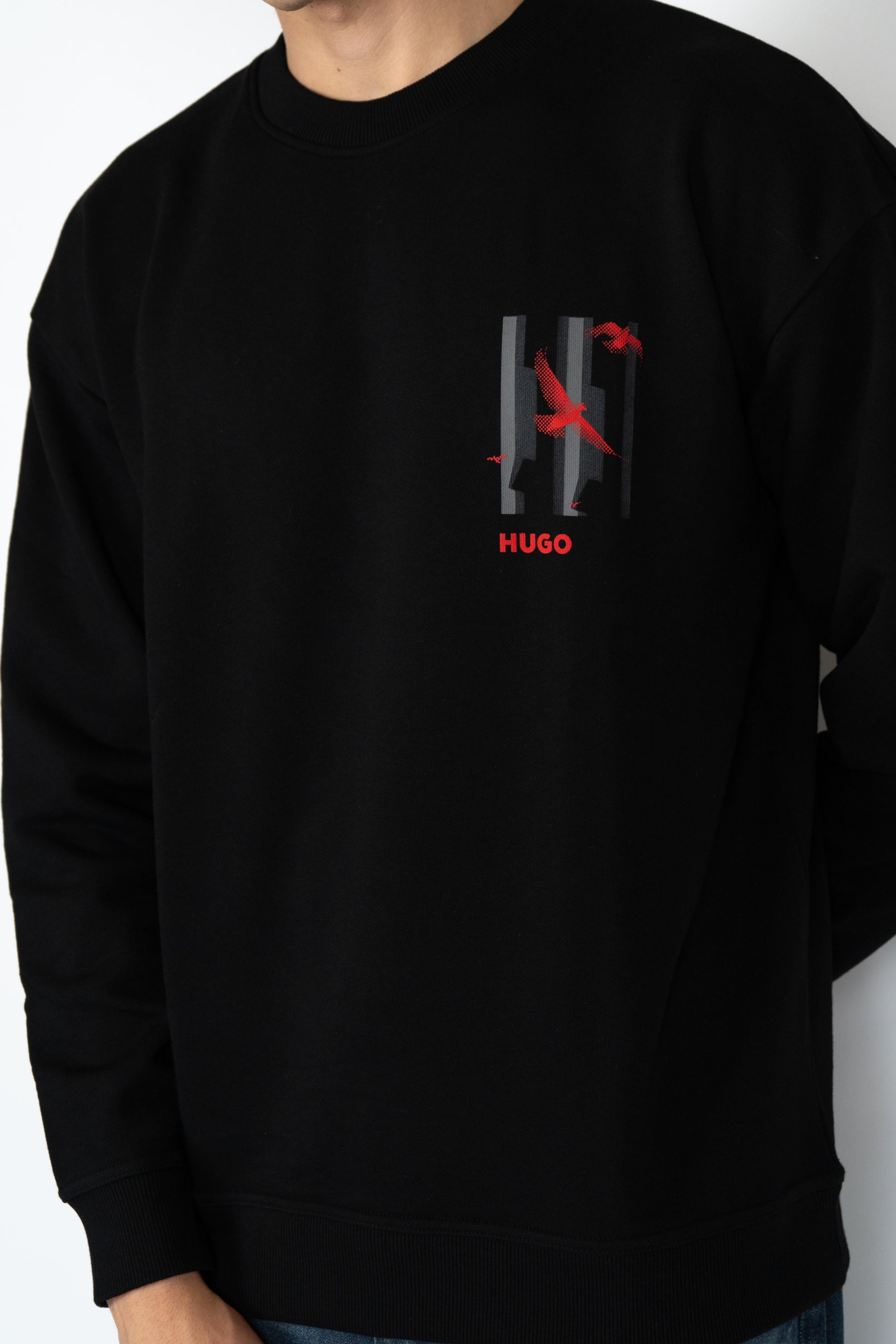 Felpa con grafica con uccelli 50544533 001 HUGO 