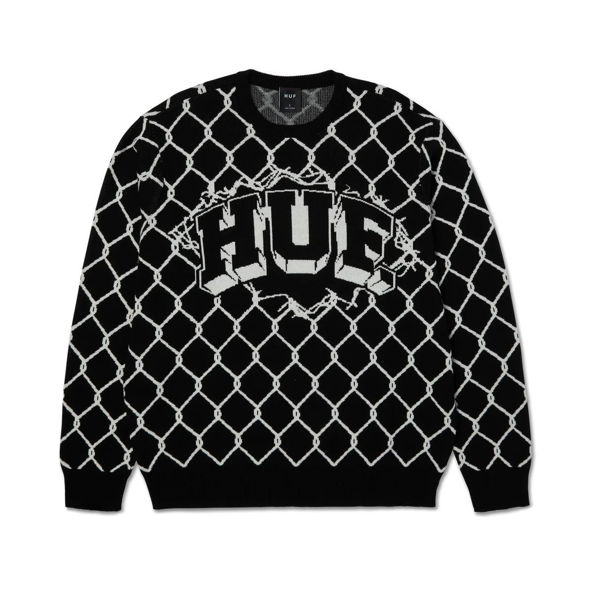 Breakthrough Crewneck Sweater KN00557 BLACK HUF 