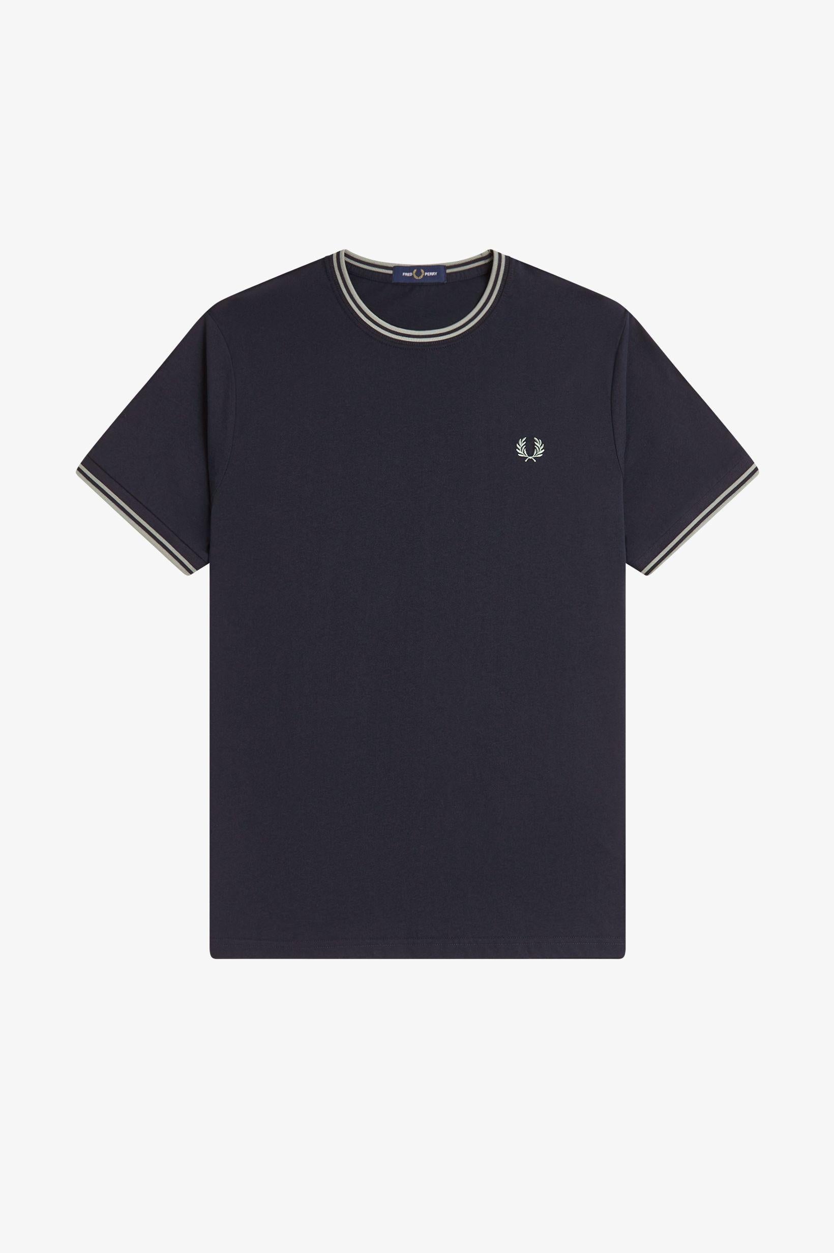 T-shirt con doppia riga M1588V57 T73 FRED PERRY 