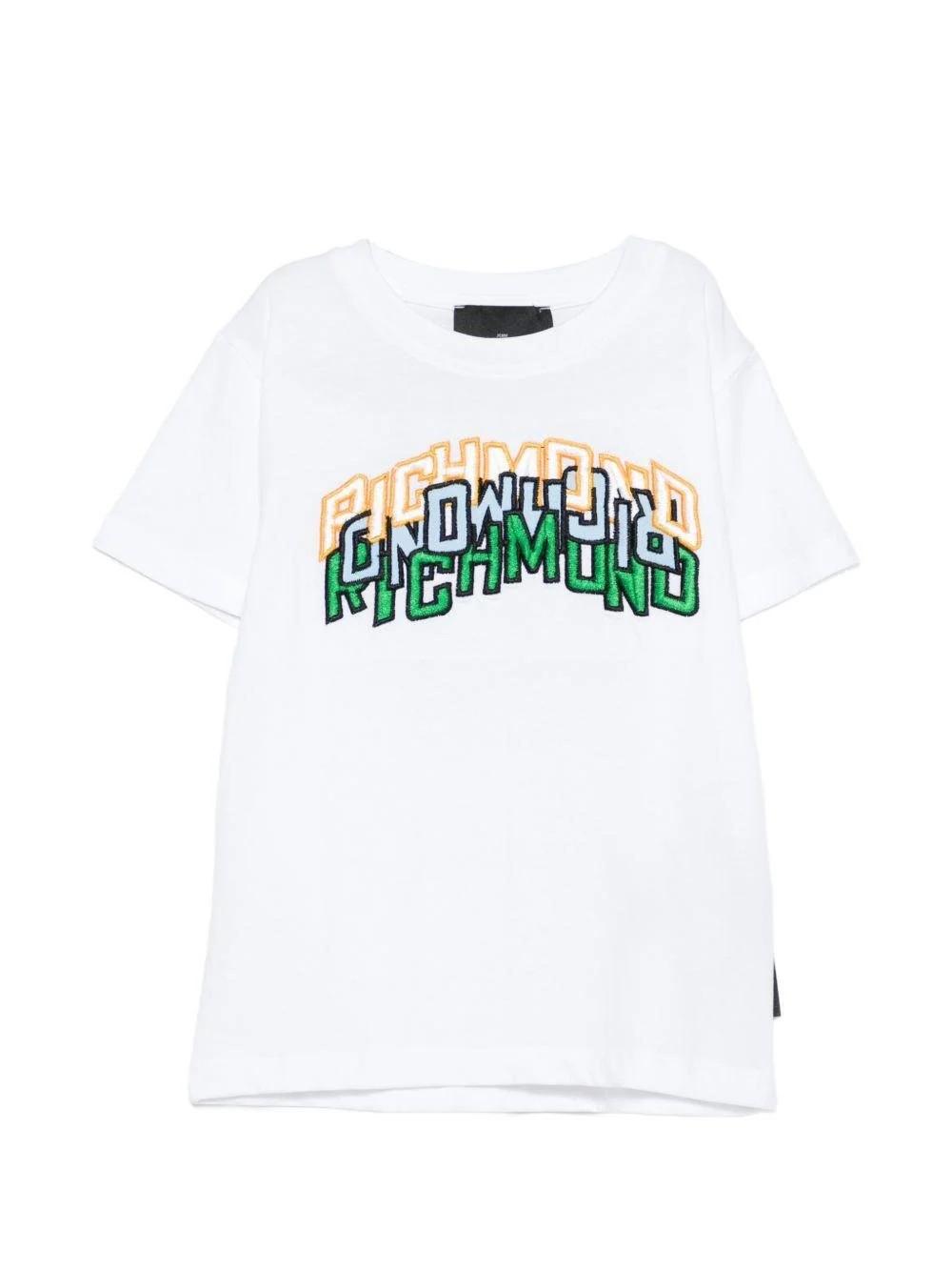 T-shirt con dettaglio logo RBP26045TS WHITE RICHMOND 