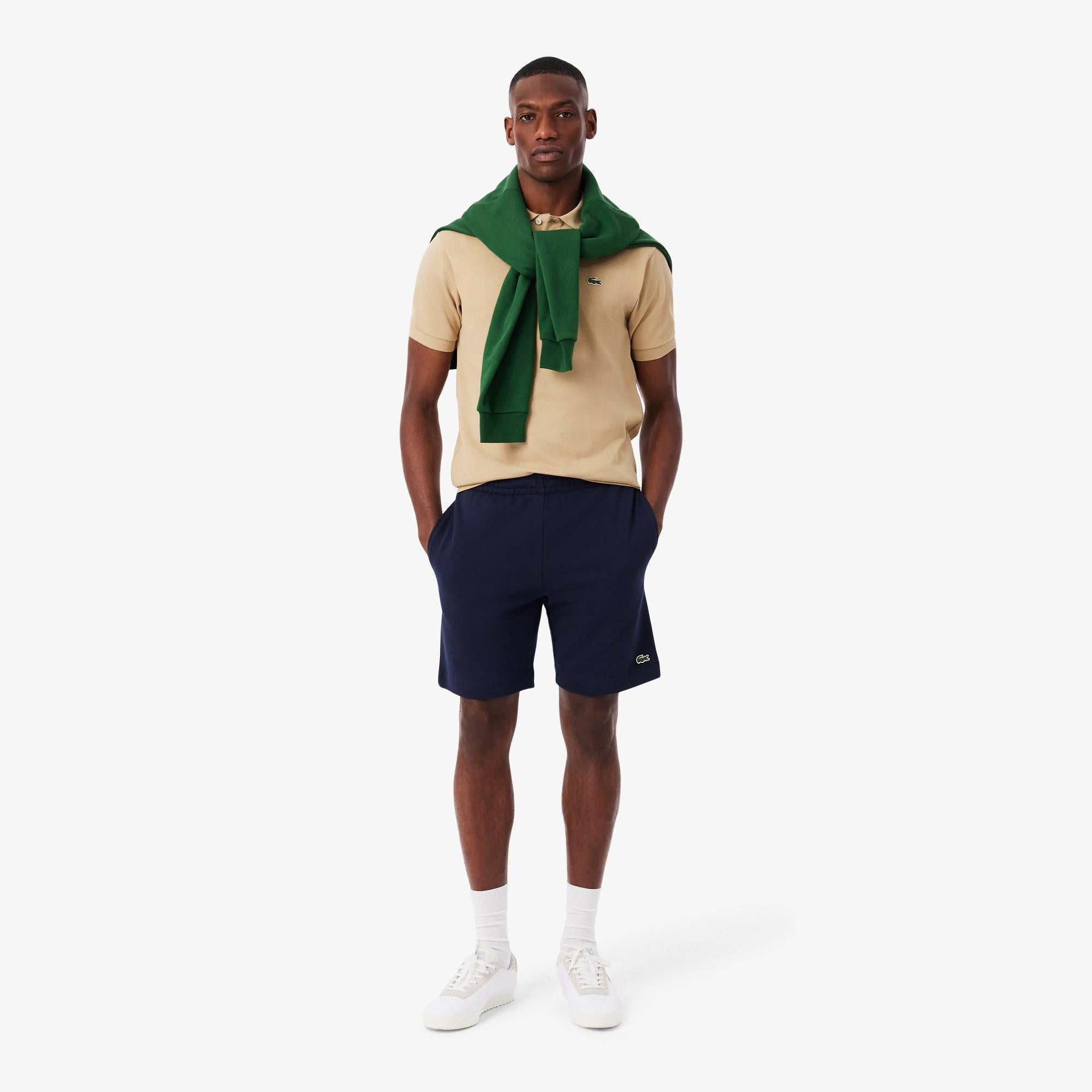 Shorts in tessuto felpato regular fit GH9860 166 LACOSTE 
