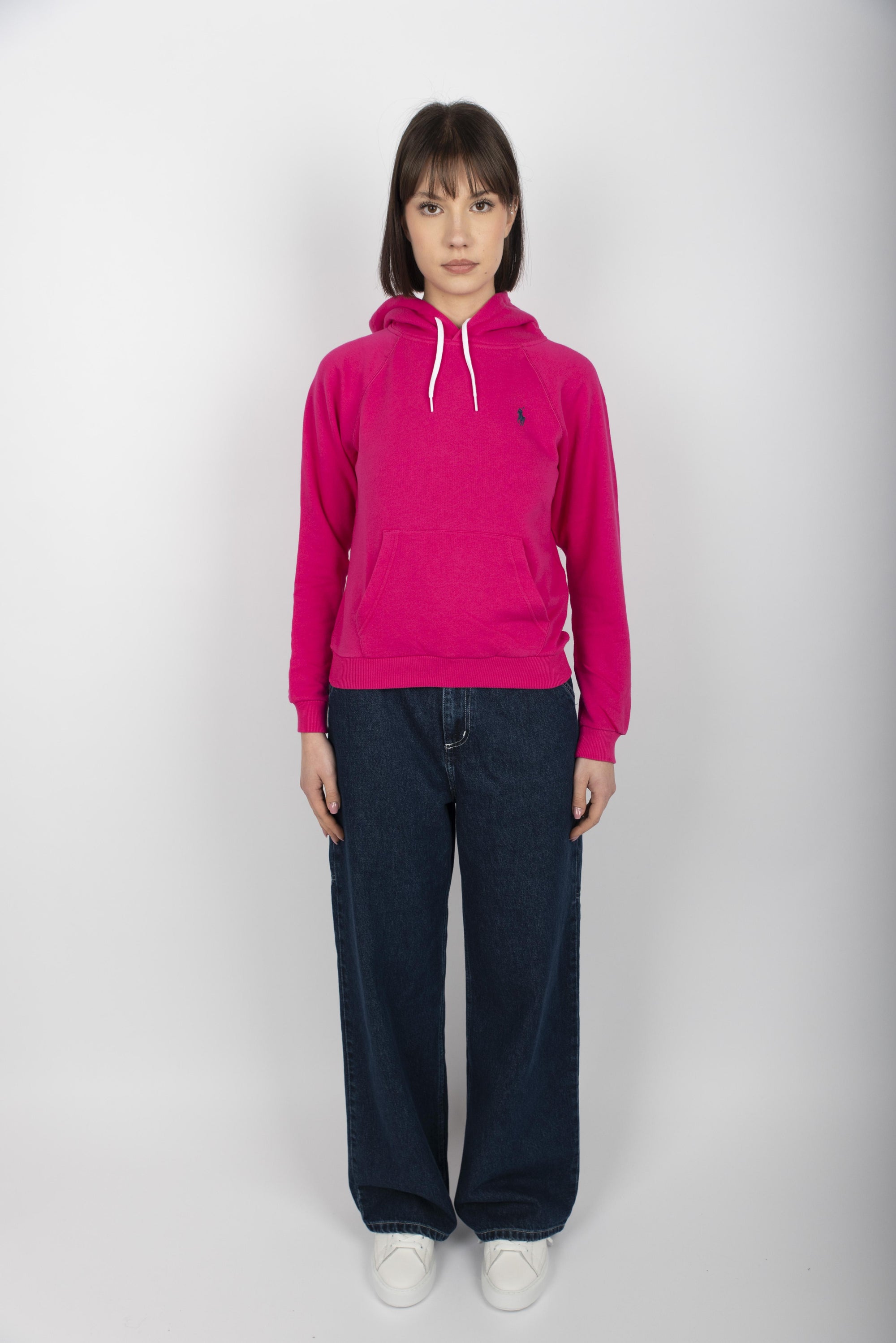 Pullover con cappuccio in felpa rosa brillante 211935583 011 POLO RALPH LAUREN 