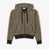 Felpa con cappuccio in jacquard con monogramma