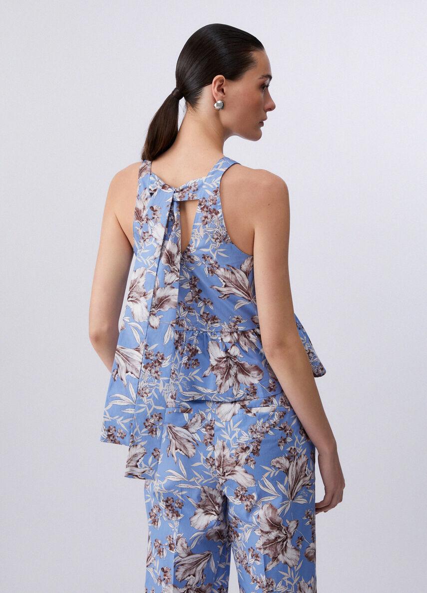 Top in popeline con fiocco WA6365T4853 P9502 LIU JO WHITE1 