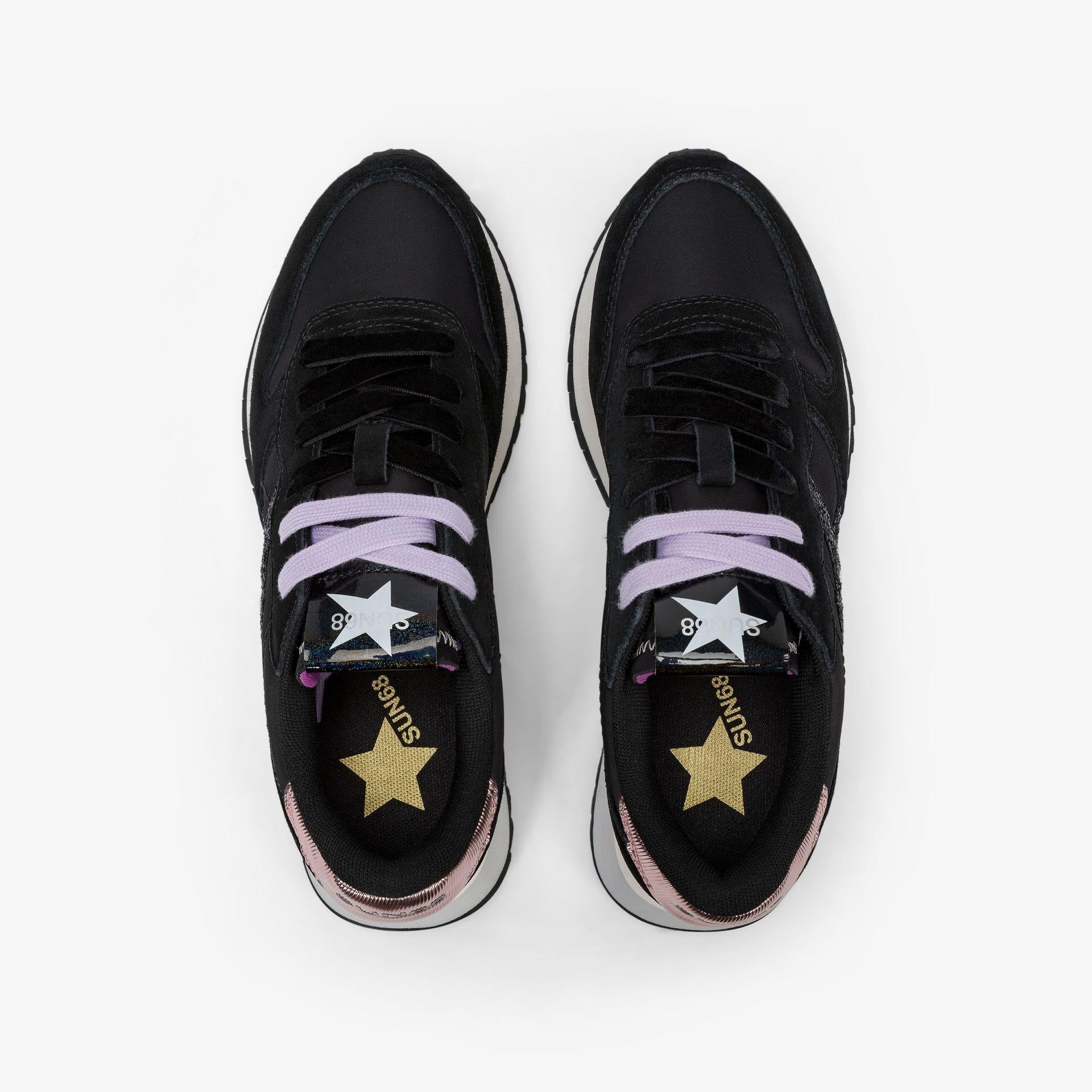 Sneaker Stargirl Glitter in nylon e suede Z45217 11 SUN68 SHOES 