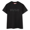 T-shirt con stampa logo scomposto