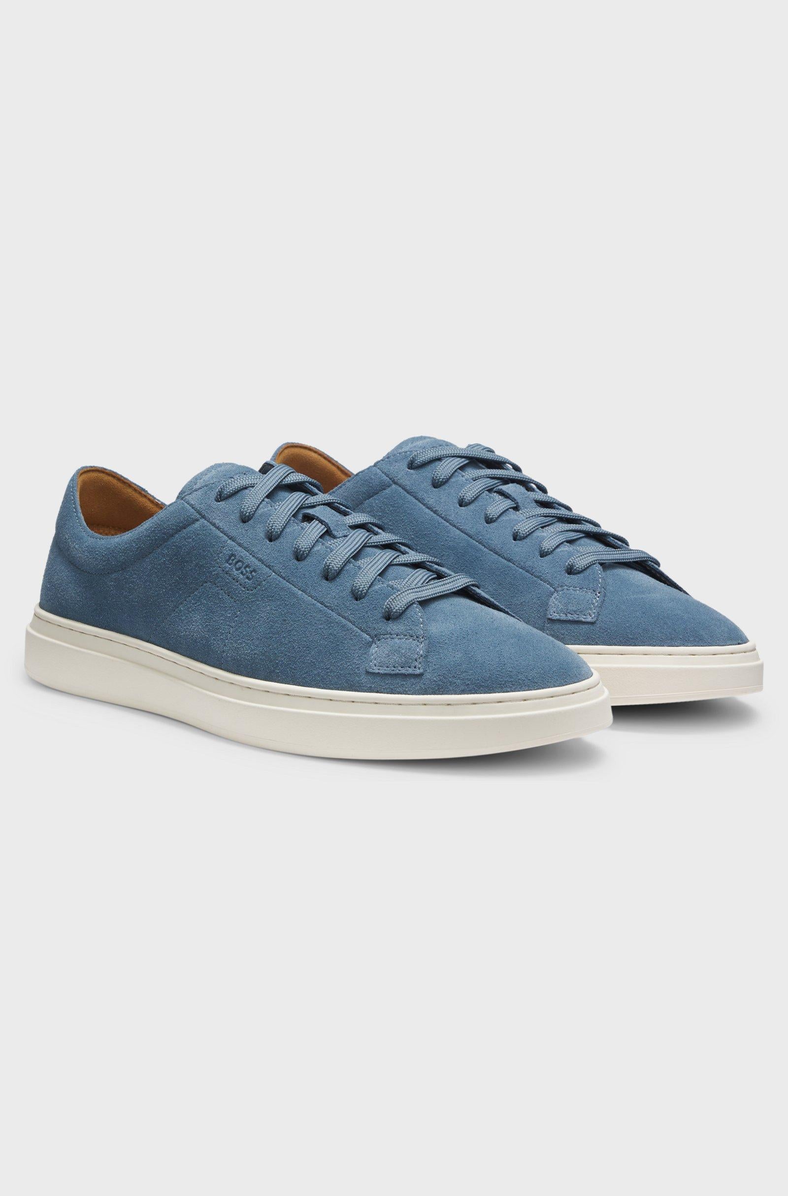 Sneakers in pelle scamosciata con logo goffrato 50563162 460 BOSS SHOES 